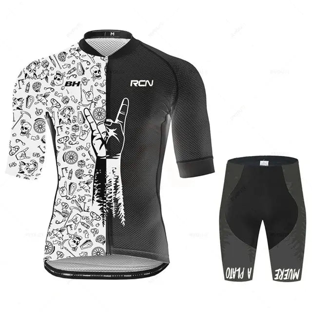 New Rcn Mens Cycling Jersey Sets Short Sleeve